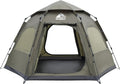 Hewolf 2/3/4 Person Camping Tent - Instant Pop Up Waterproof 2 Doors Tent with Easy Setup | 3-Season Hexagonal Dome Design for Family, Hiking &