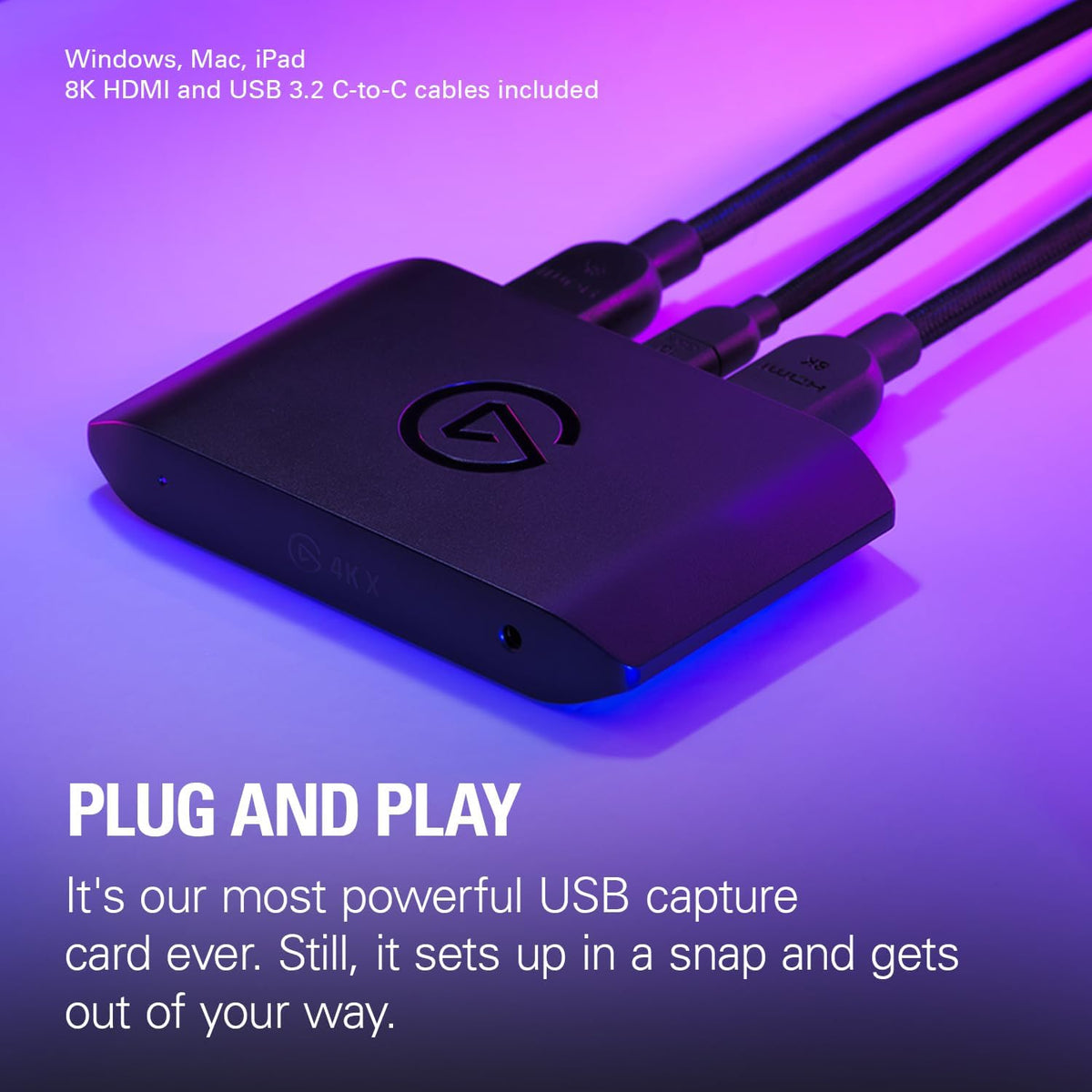 Elgato 4K X Capture Card, HDMI 2.1, 4K144 Ultra-Low Latency
