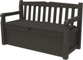 Keter Solana 70 Gal Outdoor Storage Bench for Patio and Pool Accessories