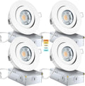KnLnny Ware 4 Inch Led Recessed Lights Gimbal 4 Pack,5 CCT,Dimmable