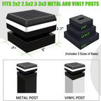 Modern Solar Post Cap Lights - 12 Pack, 2 Modes LED(3000K/6000K) Deck Fence Cap Light for 2x2, 2.5x2.5, 3x3 Posts, IP65 Waterproof, Decoration for