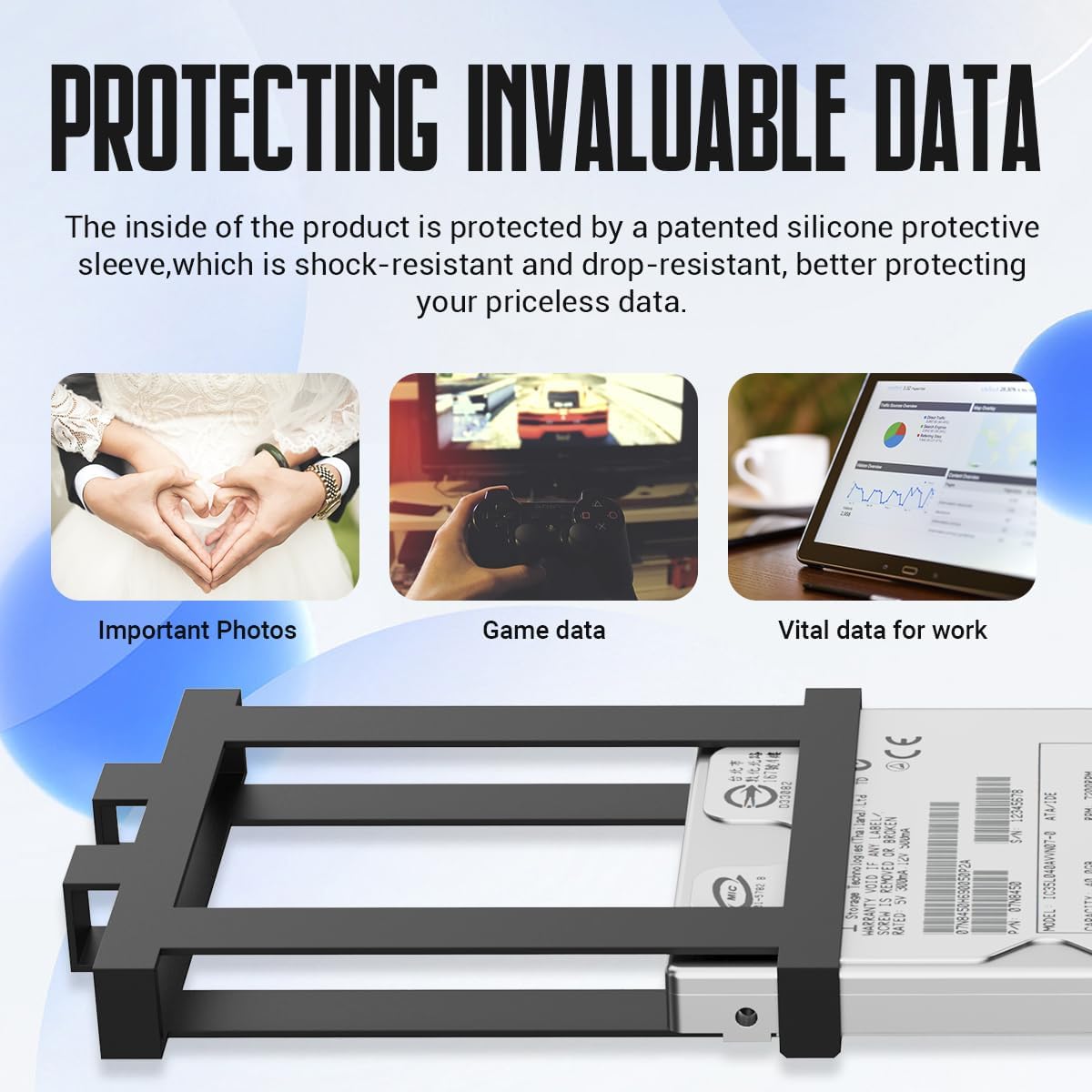 YOTUO 1TB External Hard Drive, Portable Storage Expansion HDD, USB 3.0 & USB-C for PC, Mac, Desktop, Laptop, Smartphone, PS4, Xbox One, Xbox 360