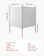 VEVOR Outdoor Privacy Screens 50" W x 50" H 2-Panel Air Conditioner Fence