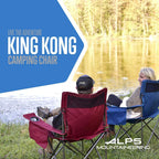 ALPS Mountaineering King Kong Camping Chairs for Adults with Mesh Cup Holders and Pockets, Built Durable and Reliable with Compact Foldable Steel