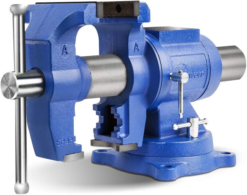 Forward DT08125A 5 Inch Heavy Duty Bench Vise with 360°Swivel Base and Head