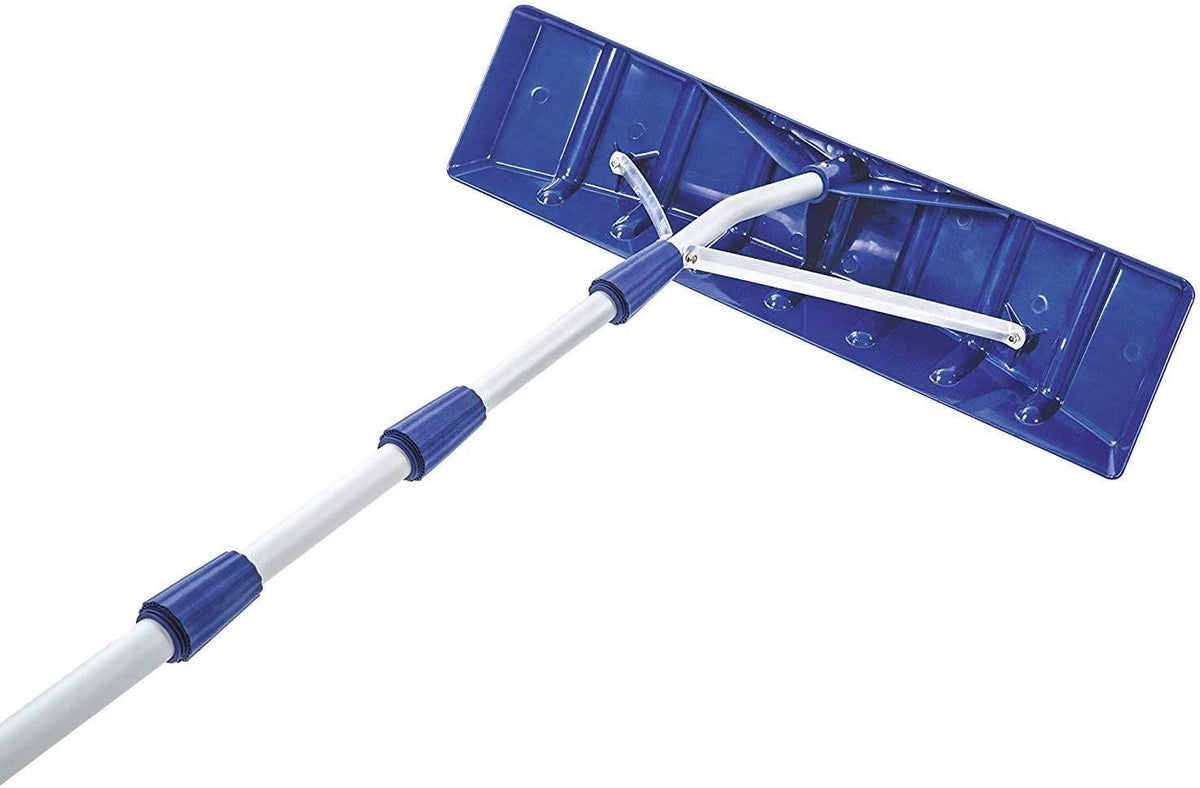 Snow Joe Telescoping Roof Rake, Extendable Leaf & Snow Shovel with Poly Blade, 25 Inch Wide, RJ204M