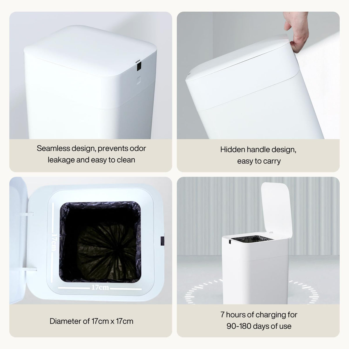Airdeer L2 Automatic Trash Can, 8 Gallon Self Sealing and Self-Changing Smart Trash Can, Motion Sensor, Touchless Garbage can with lid for Kitchen