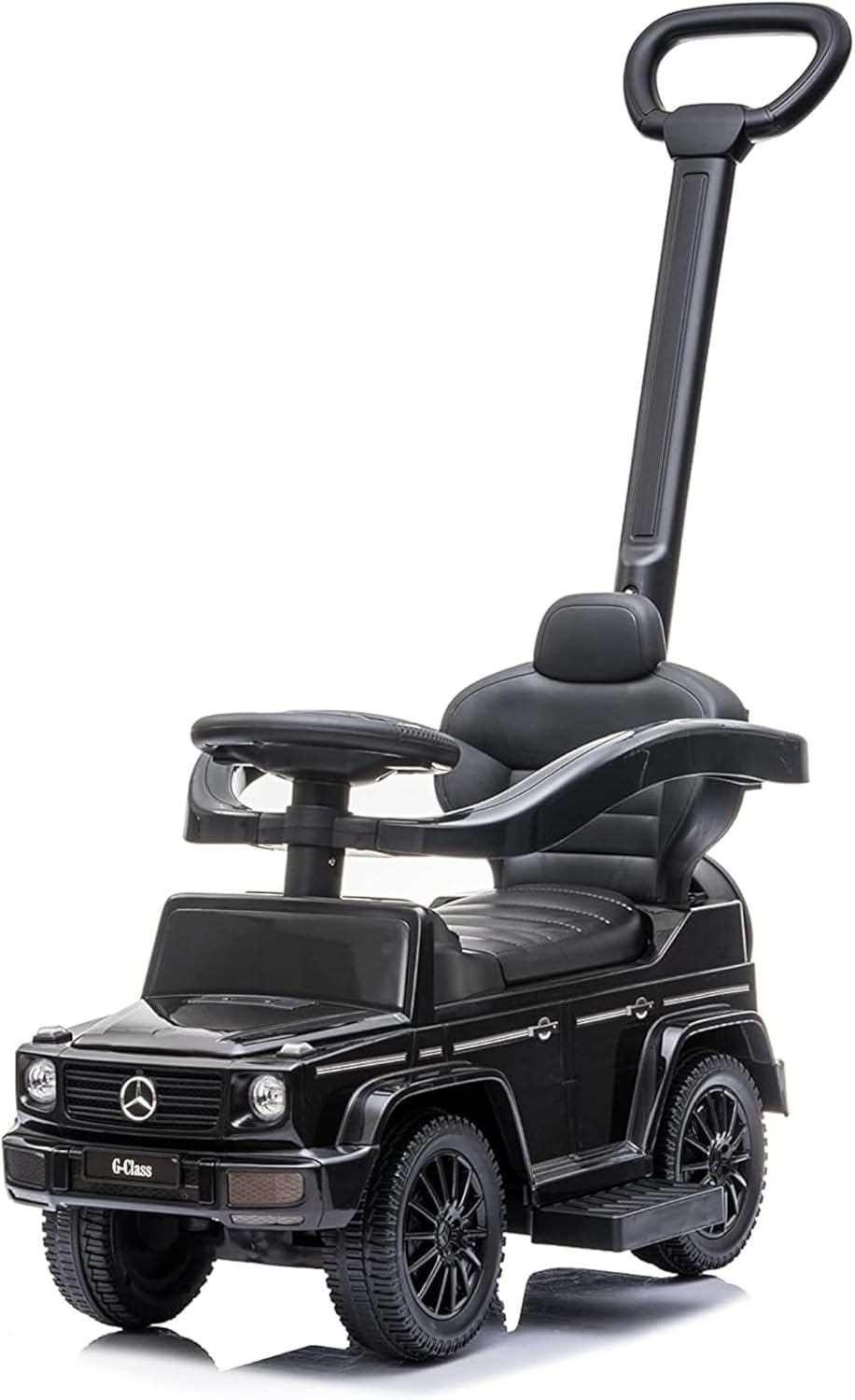 Best Ride On Cars 3 In 1 Mercedes G-Wagon Push Car for Toddlers 1 to 3 Years Old, Kids Outdoor Stroller with Music, Horn Sounds, and Handle