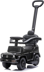 Best Ride On Cars 3 In 1 Mercedes G-Wagon Push Car for Toddlers 1 to 3 Years Old, Kids Outdoor Stroller with Music, Horn Sounds, and Handle