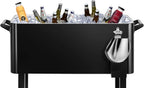 80 Qt Rolling Ice Chest Cooler Cart, Stand Up Cooler Trolley