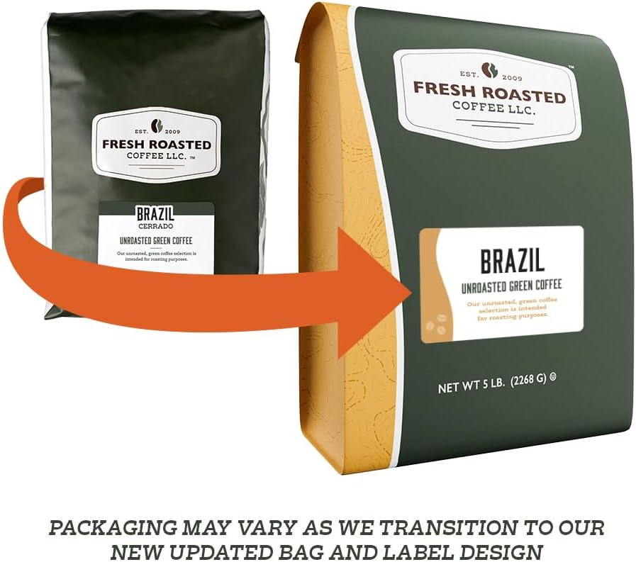 Fresh Roasted Coffee, Organic Colombian Unroasted Green Coffee Beans for Home Roasting, USDA Organic, Fair Trade, 100% Single Origin, Kosher, 5 lb