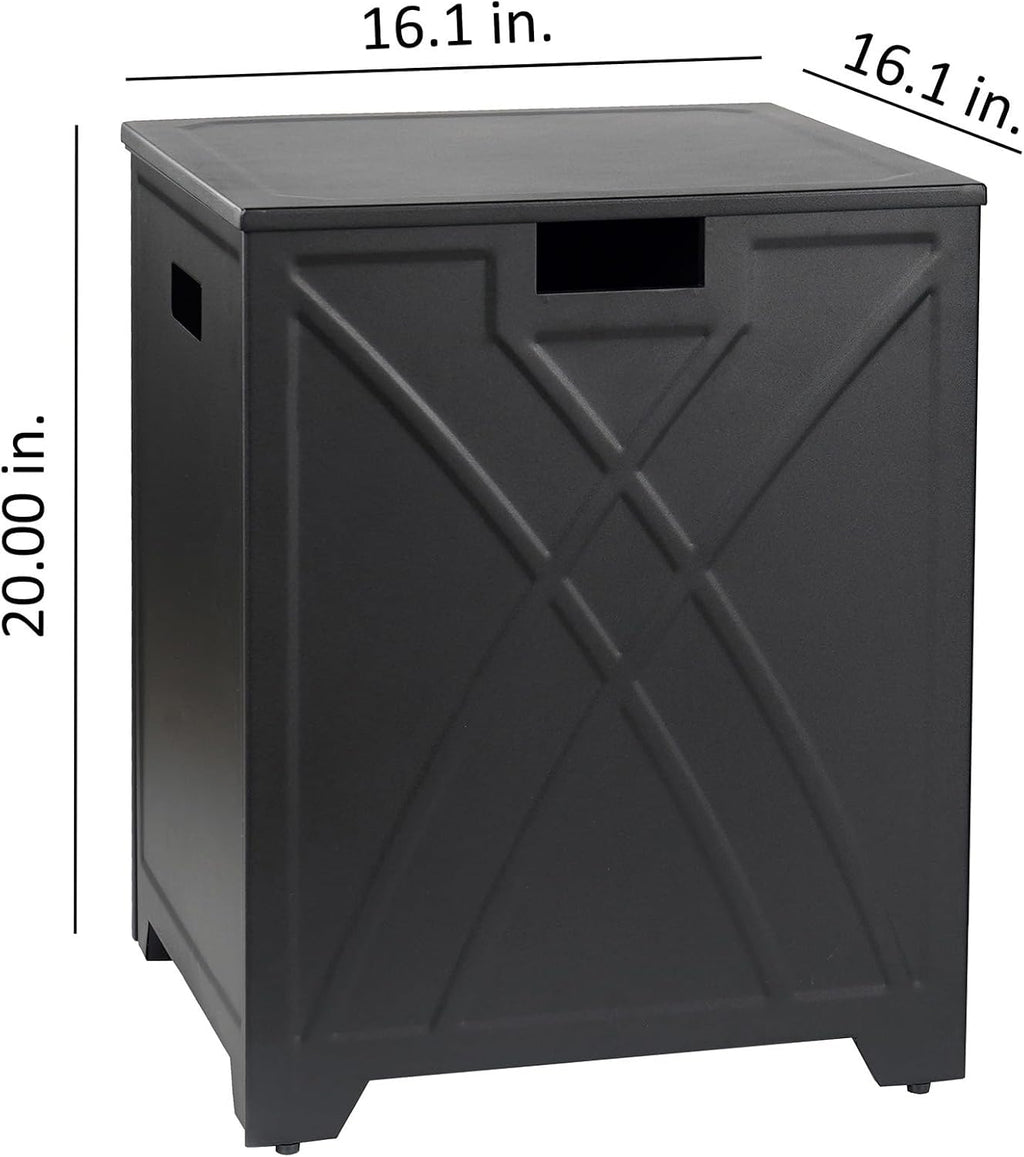 BAIDE HOME Propane Tank Cover, Propane Tank Storage Hideaway Table for Gas Fire Pits, Gas Tank Holder Storage Side Table for 20 lb Propane Tanks