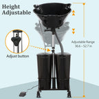 Portable Shampoo Bowl with Electric Pump (Pack of 1) | Adjustable Basin Height, Dual-Bucket Design with Drain Hoses | Home & Barber Use