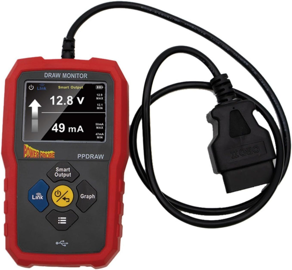 Power Probe Parasitic Draw Monitor with OBDII Connection (PPDRAW)