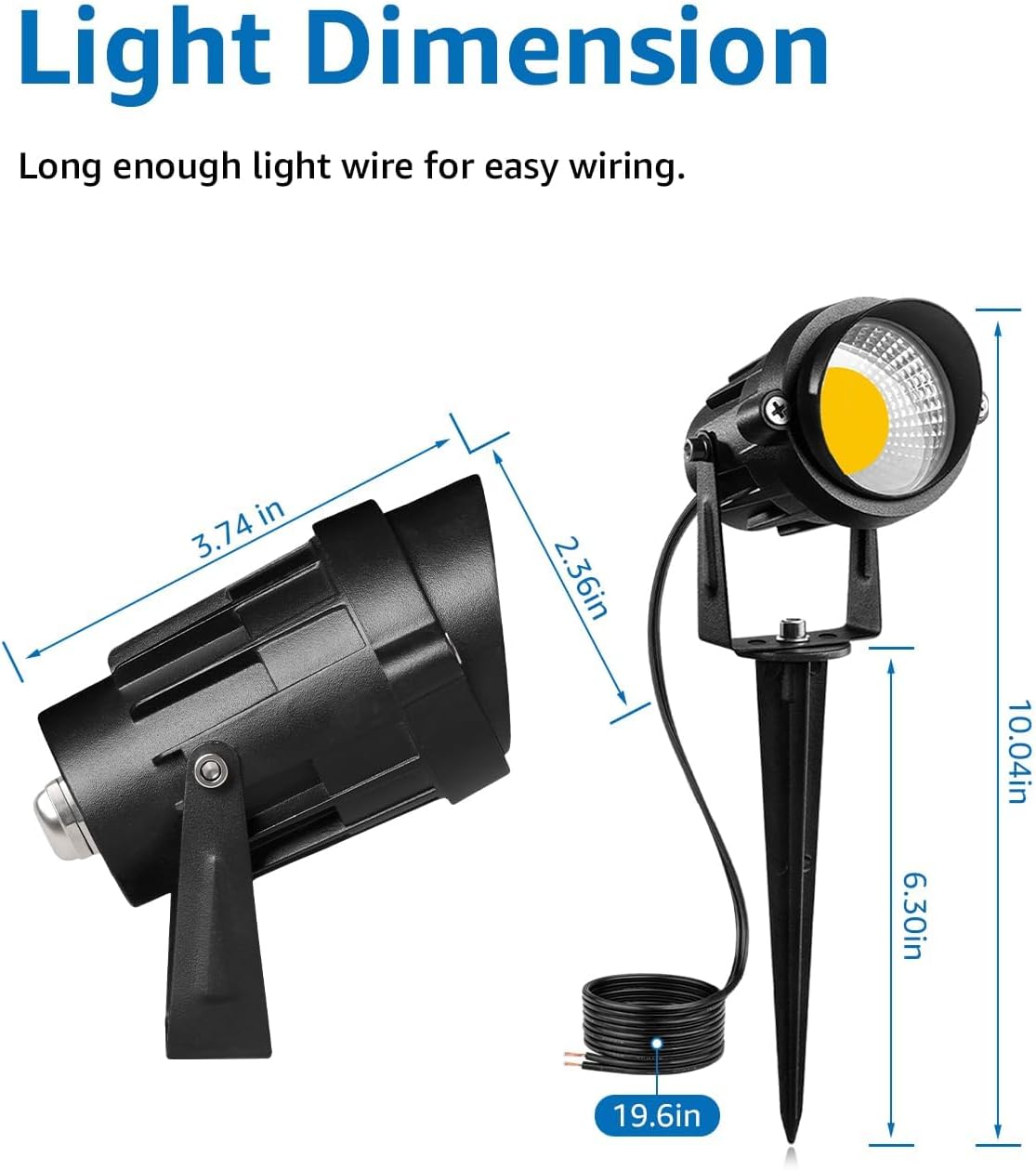 SUNVIE 24 Pack Low Voltage Landscape Lights LED Spotlights with Connectors