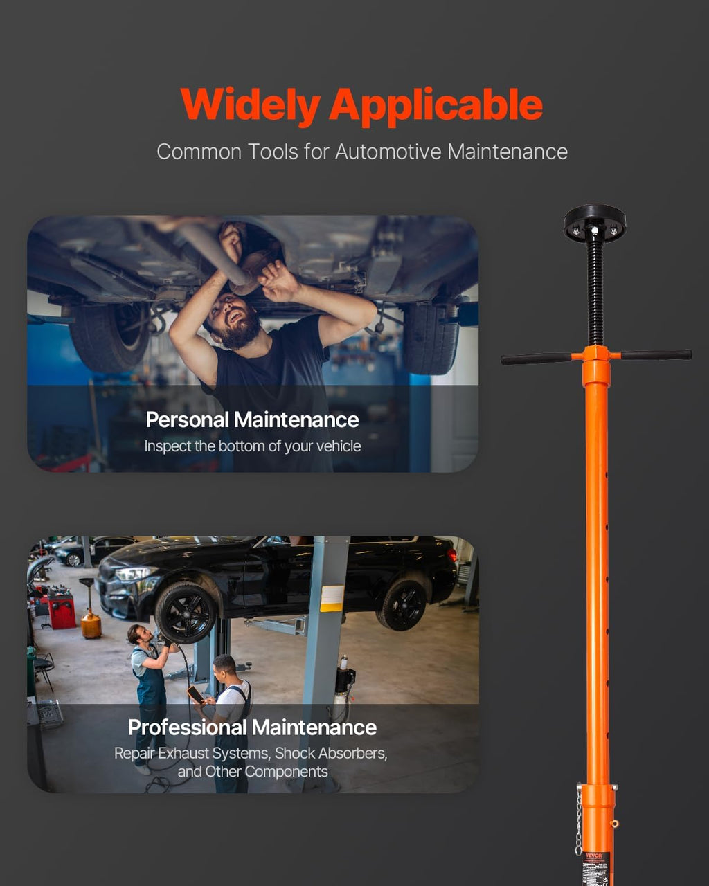 VEVOR Underhoist Support Stand, 3/4 Ton, Adjustable 38.4-75.4 inch, Auto