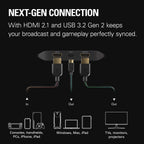 Elgato 4K X Capture Card, HDMI 2.1, 4K144 Ultra-Low Latency