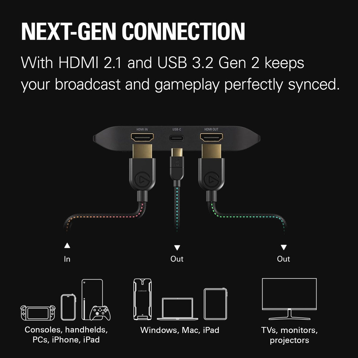 Elgato 4K X Capture Card, HDMI 2.1, 4K144 Ultra-Low Latency