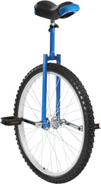 DYNAMI Unicycle with Excellent Steel Frame,Leakproof Tire,Adjustable Height,Curved PU Seat,Mute Bearing,Anti-Slip Designs,for Outdoor Sports Fitness