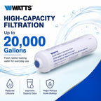 Watts Premier 20000 Gallon Inline Water Filter 1/4" Brass Connectors
