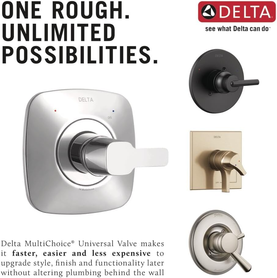Delta Faucet R10000-UNWSHF MultiChoice Universal Shower Valve Body for Shower Faucet Trim Kits (with Screwdriver Stops)