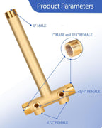 Miumoon 1"x 11" Well Pressure Tank Tee Kit with 40-60Psi Pressure Switch