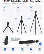 Aluminum Tripod with 360° Ball Head, Arca-Swiss Compatible