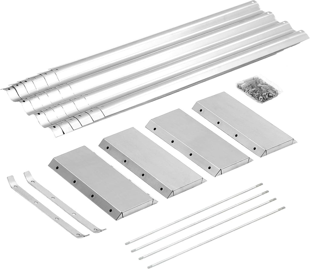 Land Guard 3 Pack 8×4×1ft Galvanized Metal Raised Garden Bed, Metal Planter Kit Box Outdoor for Deep-Rooted Vegetables, Flowers, Green and Herbs