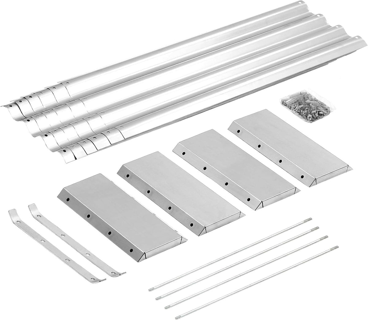 Land Guard 3 Pack 8×4×1ft Galvanized Metal Raised Garden Bed, Metal Planter Kit Box Outdoor for Deep-Rooted Vegetables, Flowers, Green and Herbs