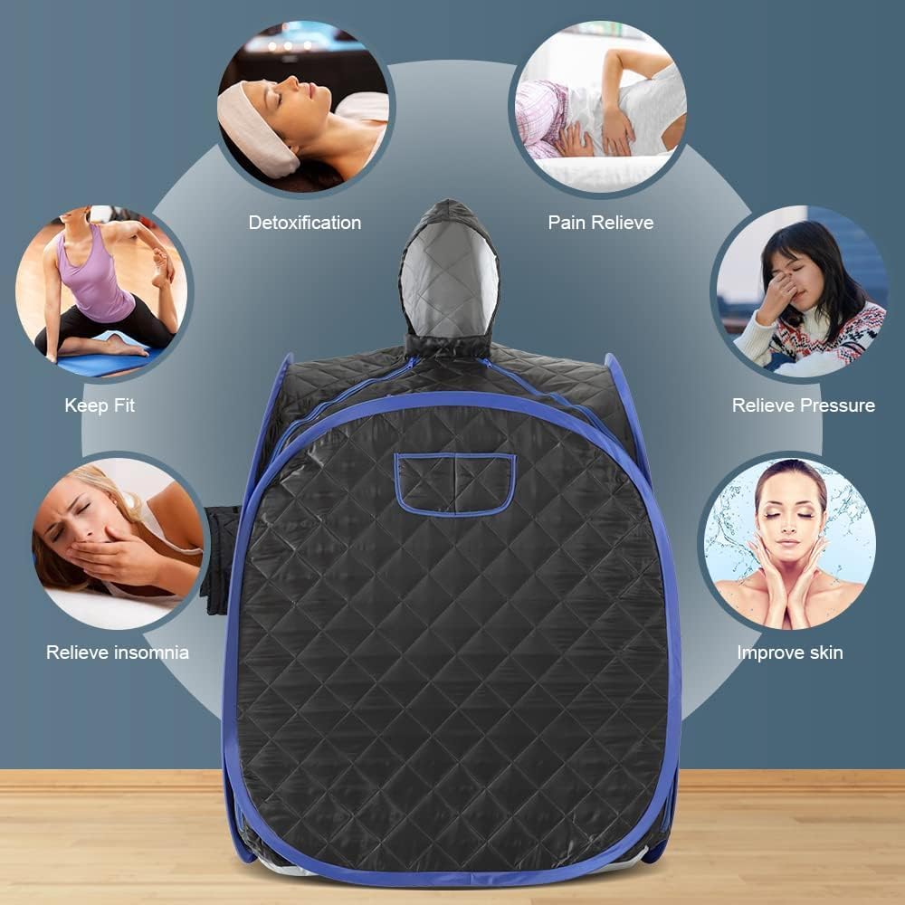 Portable Steam Sauna, Full Body Home Sauna Spa, Pop-up Design, 120V