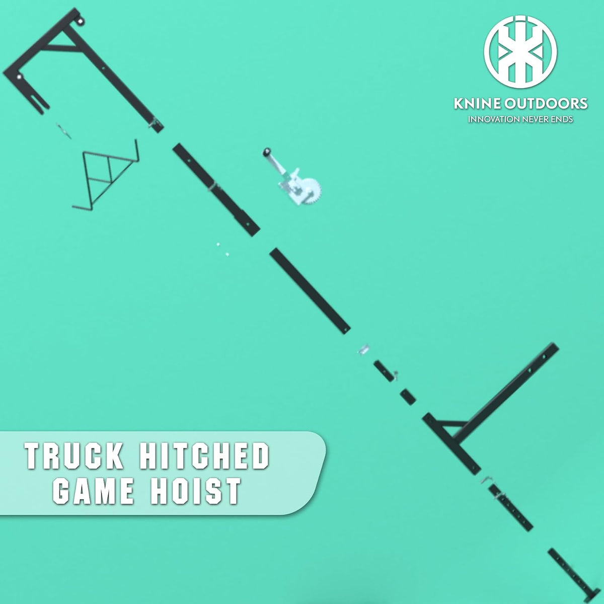 Deer Hoist for Truck Hitch, 600lbs Capacity Deer Hanger with Winch Gambrel