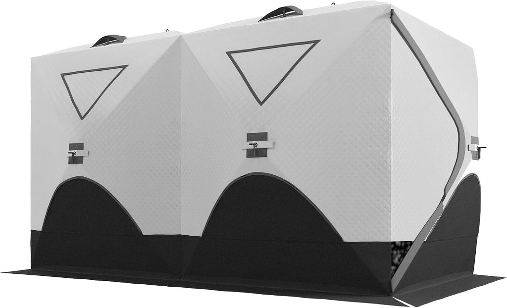 Outsunny 2/4/8 Person Pop-up Insulated Ice Fishing Tent