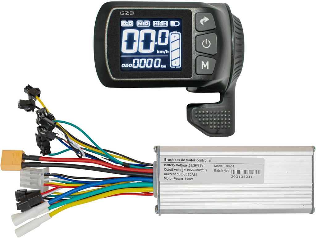 24V 36V 48V Ebike Controller Kit 500W Brushless Controller and LCD Display