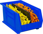 Akro-Mils 12 Pack AkroBins Plastic Storage Bins, Space-Saving Stackable Organizers for Garage, Classroom and Warehouse Organization, Blue