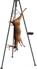 Tripod Game Hoist, 500lb Capacity Deer Hanger with Manual Winch Gambrel