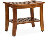 Teakcraft Teak Shower Bench & Stool for Inside Shower, 21", Fully Assembled