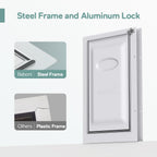 Baboni Dog Door for Door,3-Flap,Metal Frame,Large