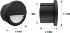 12 Pack Recessed Low Voltage LED Step Riser Light, Diameter 1" Mini Size Landscape Lighting for Outdoor Deck Stair Railing Post, 12V 3000K, Die-cast