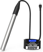 Xyloz 3000W Immersion Water Heater, Bucket Water Heaters for Hot Tubs, etc.