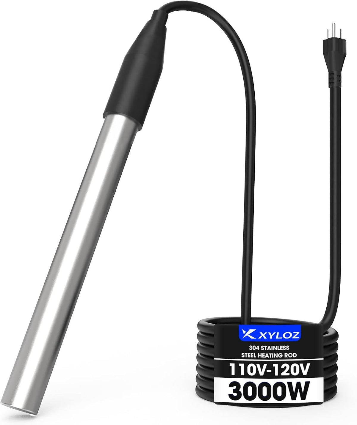 Xyloz 3000W Immersion Water Heater, Bucket Water Heaters for Hot Tubs, etc.