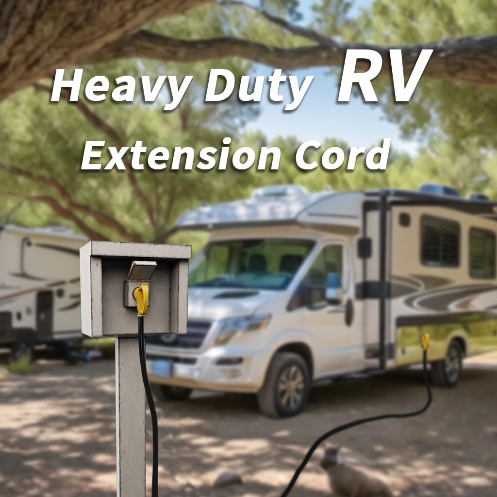 PlugSaf 50 FT 50 Amp RV/EV Extension Cord Outdoor, 125/250V 6250/12500W STW