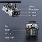 1200W Fog Machine,Halloween Smoke Machine with 6 LED Lights&Remote Control