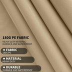 Carport Replacement Canopy, Replacement Top Cover for 10' x 20' Carport Frame, 180G PE Fabric Waterproof & UV Protected Tarp with Ball Bungees, Beige