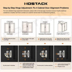 HOSTACK 12.5 Gallon Trash Can Cabinet, 47"W Dual Garbage Can Cabinet, White