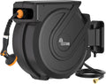 Retractable Garden Hose Reel 5/8 in x100 ft， Wall Mounted Hose Reel