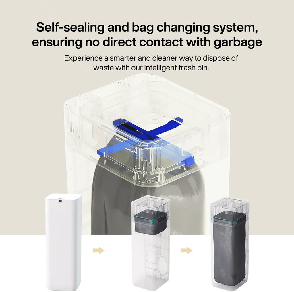 Airdeer L2 Automatic Trash Can, 8 Gallon Self Sealing and Self-Changing Smart Trash Can, Motion Sensor, Touchless Garbage can with lid for Kitchen