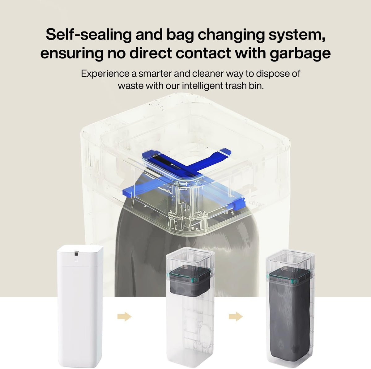 Airdeer L2 Automatic Trash Can, 8 Gallon Self Sealing and Self-Changing Smart Trash Can, Motion Sensor, Touchless Garbage can with lid for Kitchen