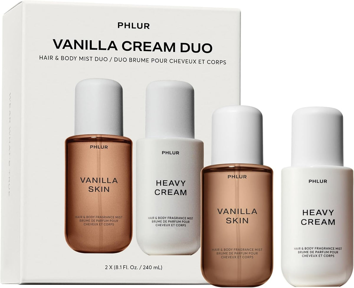PHLUR Vanilla Cream Body Mist Duo, 8 Fl Oz Each