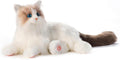 Chongker Interactive Companion Robot Cat Pets, Handmade Weighted Stuffed Animals, Cat Plush Toy with Voice Response, Realistic Heartbeat and Purring