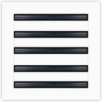 BUILDMART - 10x10 Modern AC Vent Cover - Decorative White Aluminum Air Vent - Standard Linear Slot Diffuser - Heating and Cooling Register Grille for